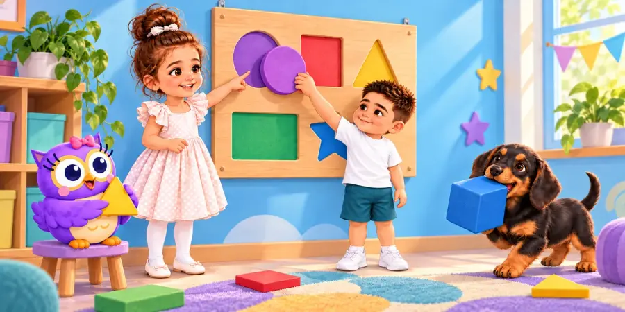 Güneş ve Alparslan şekilleri eşleştiriyor; Hoot ve Dobi yanlarında.