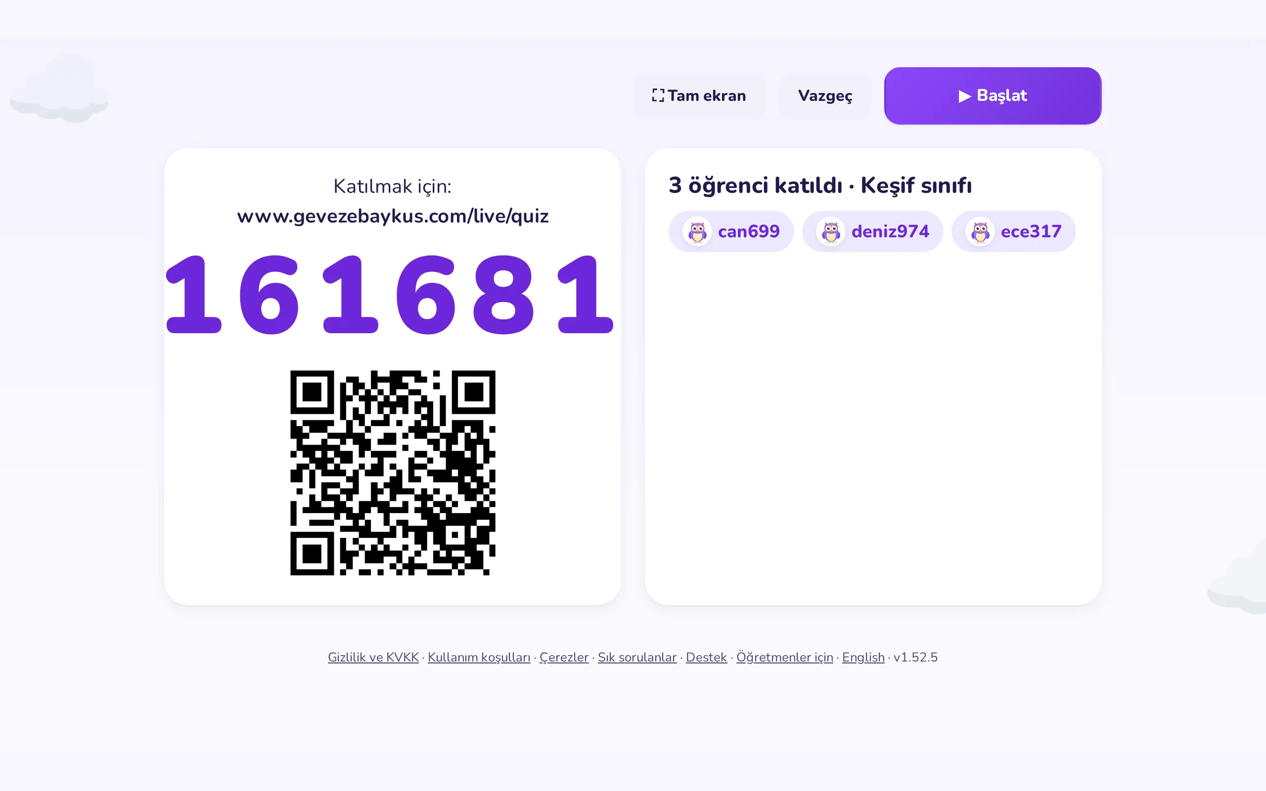 Projeksiyonla sınıfça yarış nasıl başlar?