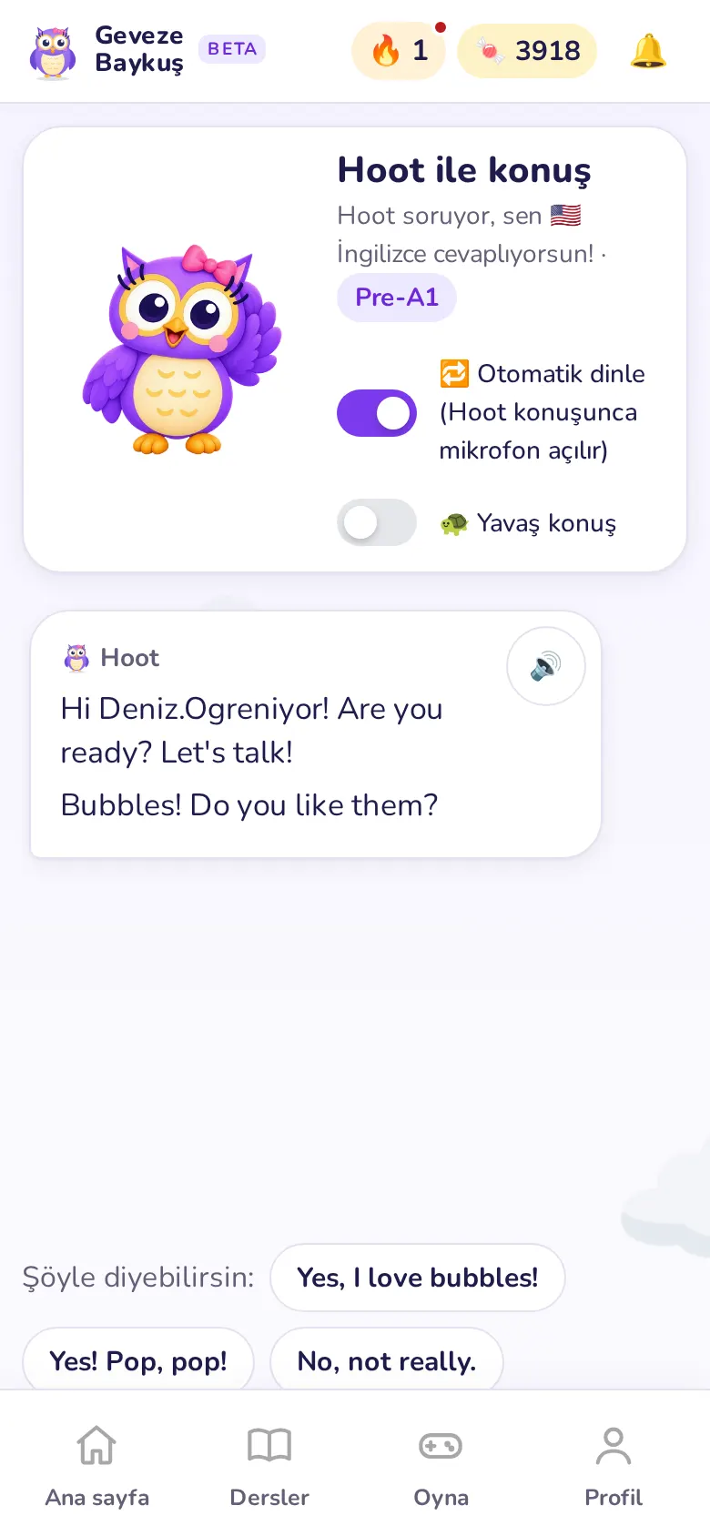 Hoot ile konuşma yapay zekâ mı?