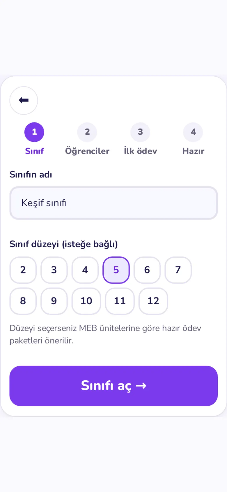 Sınıf sihirbazı nasıl işler?